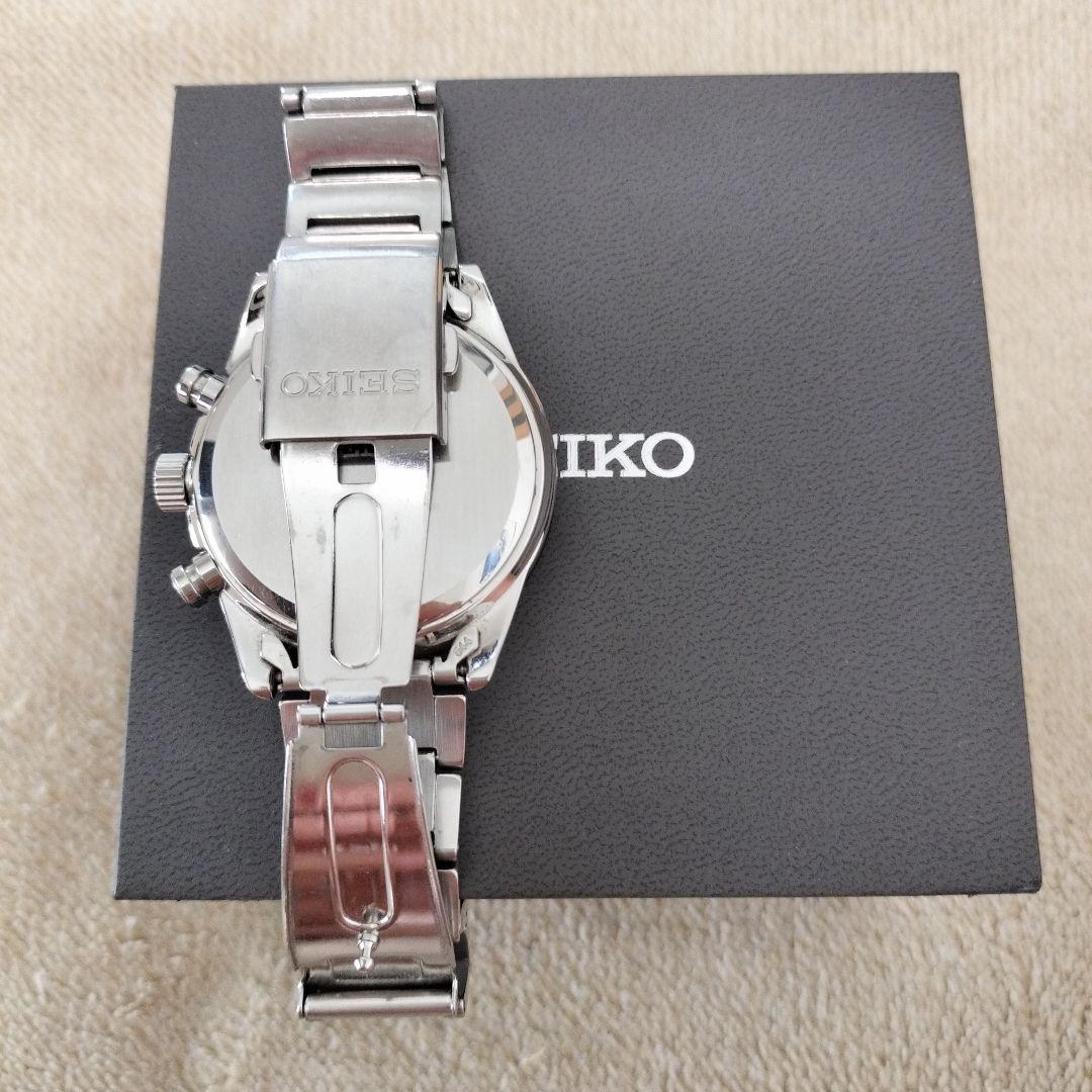 SEIKO クロノグラフ 時計 金属ベルト