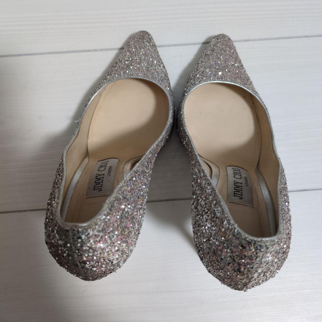 JIMMY CHOO グリッター パンプス ピンクゴールド　サイズ36