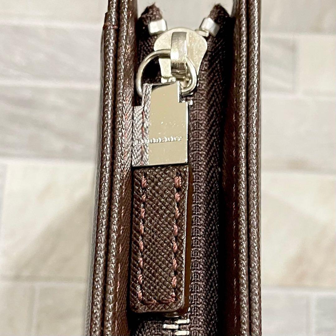 未使用✨ Burberry バーバリー セカンドバッグ サフィアーノ ブラウン 未使用✨ Burberry バーバリー セカンドバッグ サフィアーノ ブラウン