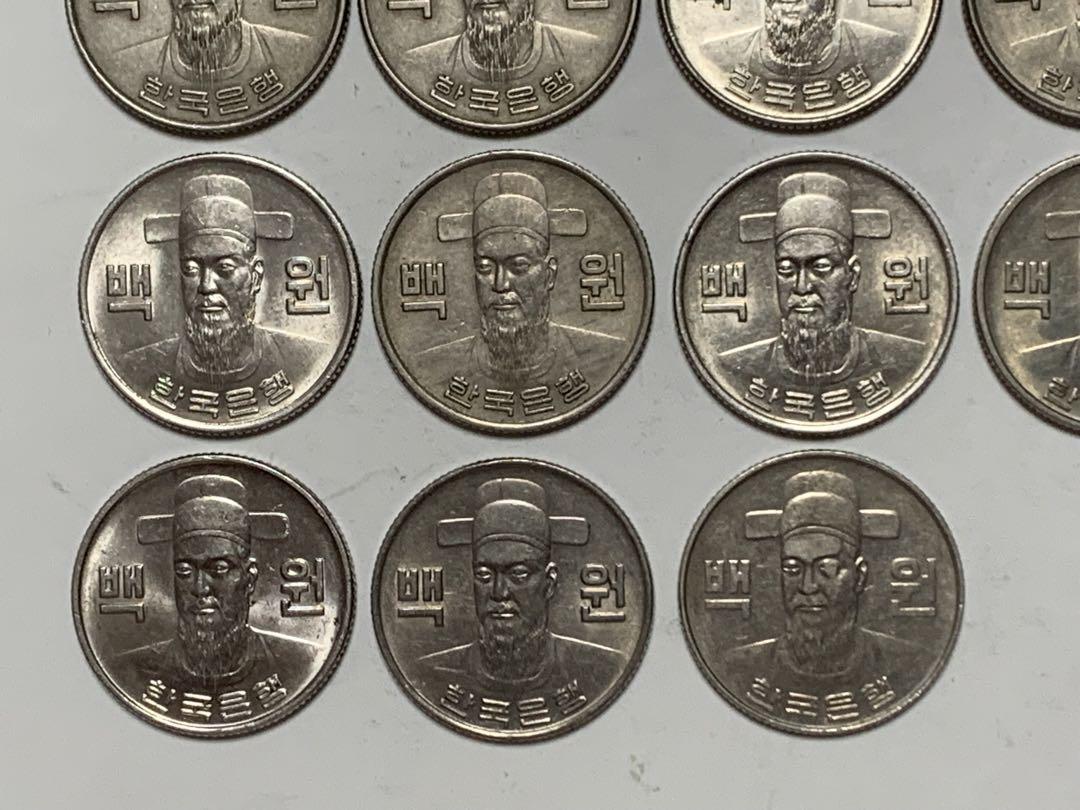 古銭　韓国古銭　韓国硬貨　韓国コイン　100ウォン　50ウォン　10ウォン　大量 大特年 韓国 1970 100ウォン硬貨 初年度 外国コイン 古銭 - メルカリ
