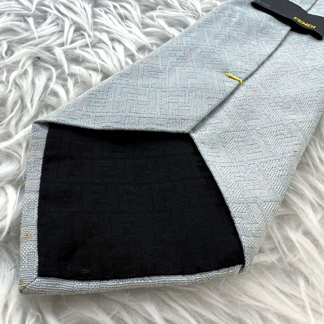 FENDI フェンディメンズ ネクタイ シルク混 ズッカ柄