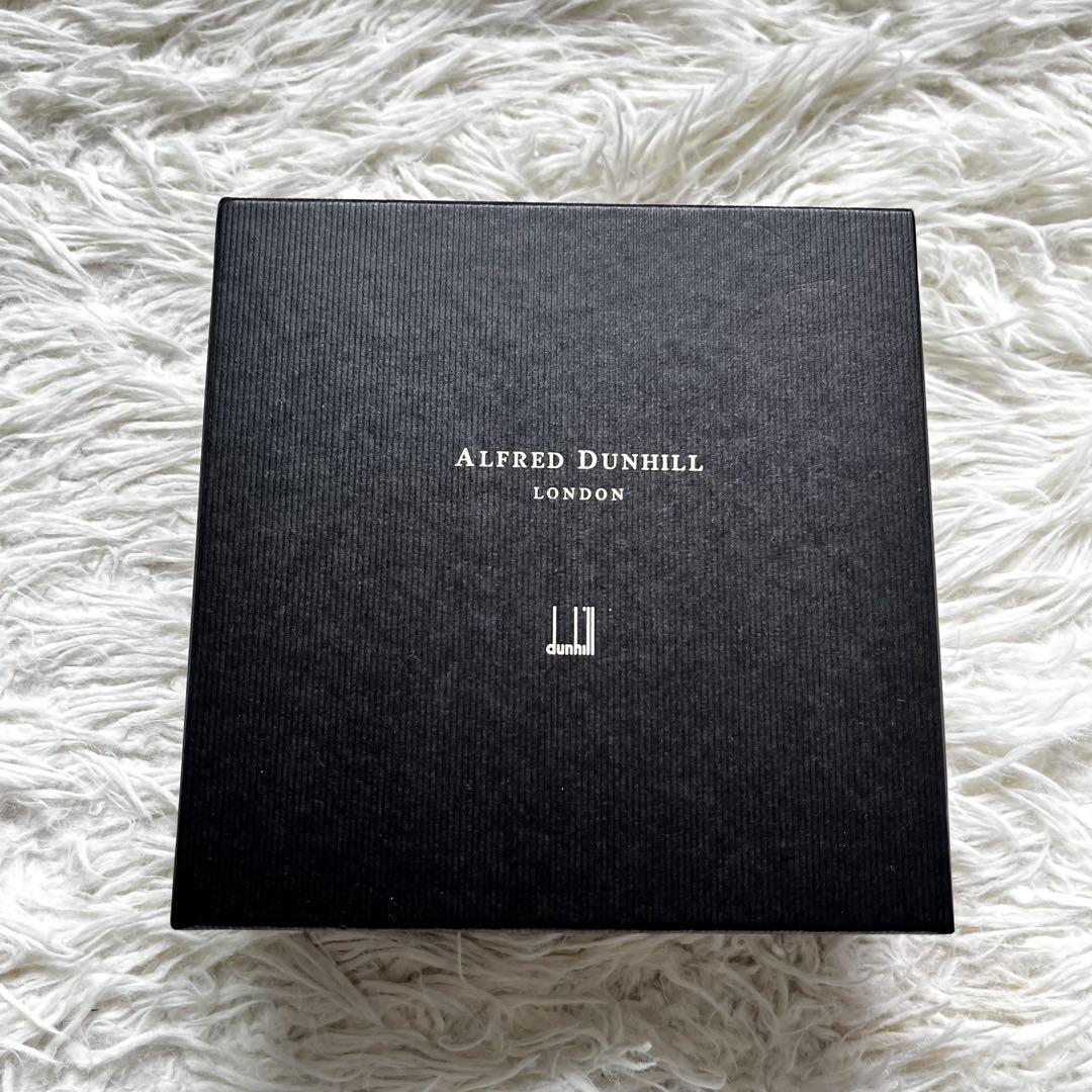 未使用級　dunhill　メンズ　リバーシブル　本革ベルト　シルバー金具　黒　茶