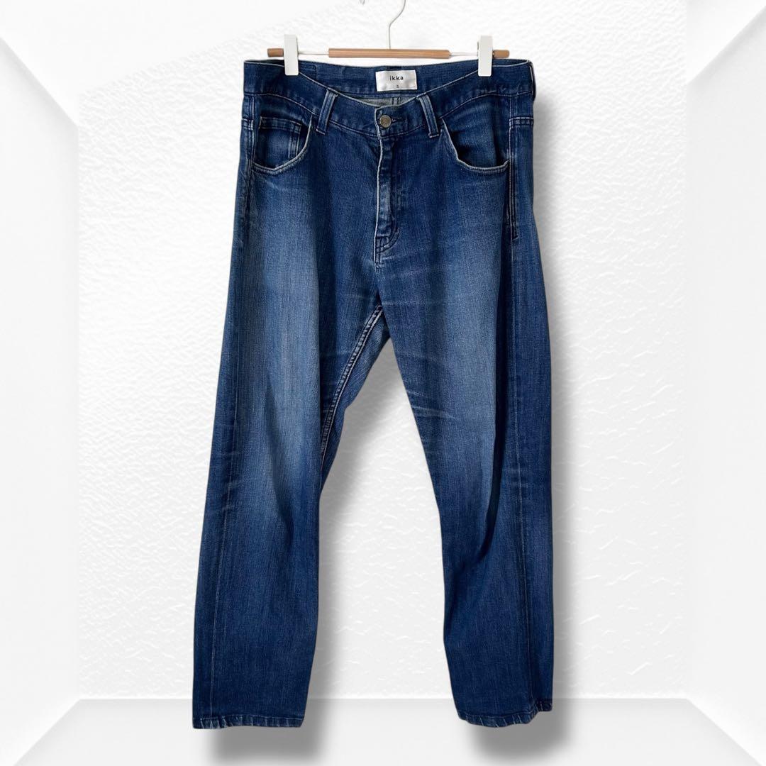 6320 ikka イッカ　デニム　ジーンズ　M ブルー　ジーパン　古着