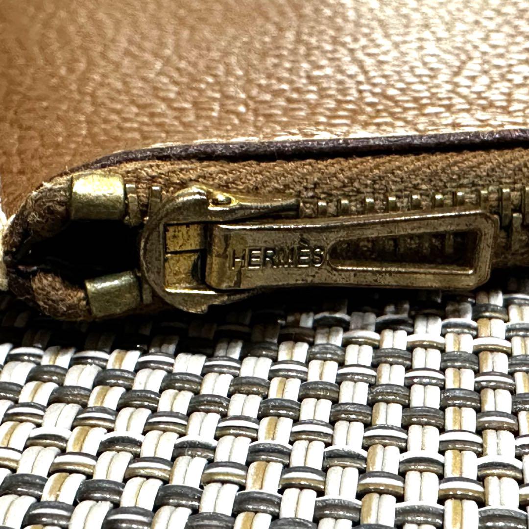 HERMES エルメス　ドゴン GM 財布 トゴ　レザー 茶色 ブラウン　□G