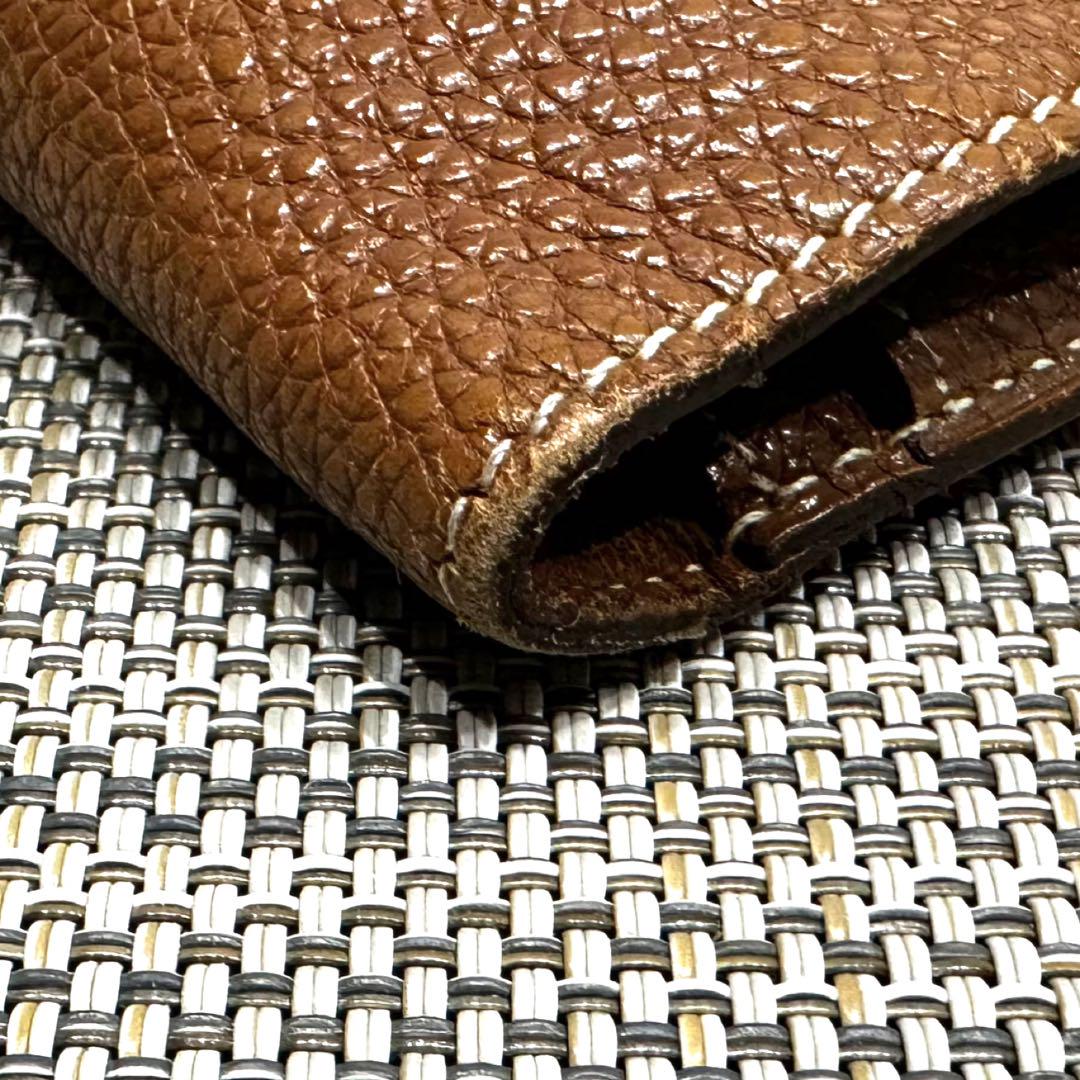 HERMES エルメス　ドゴン GM 財布 トゴ　レザー 茶色 ブラウン　□G