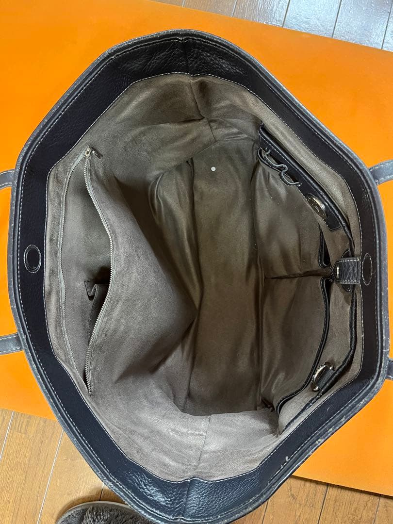 即発送可能】 ペッレモルビダトートバック 紺 トートバッグ - www