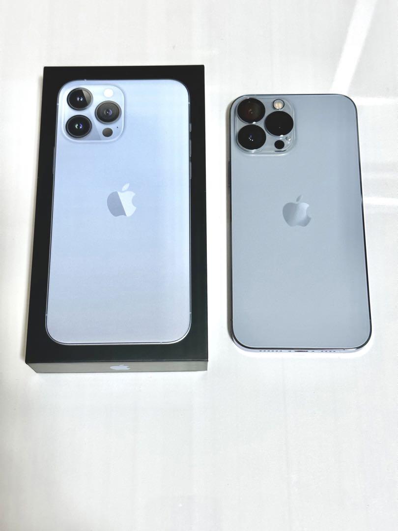 iPhone 13 Pro Maxブルー 1TB SIMフリー 純正ケース付（極美品