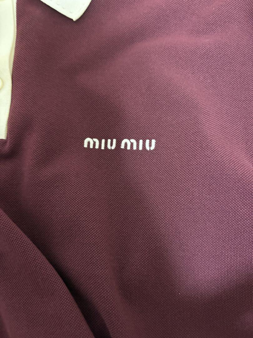miumiu ポロシャツ　ボルドー miumiu ポロシャツ ボルドー トップス