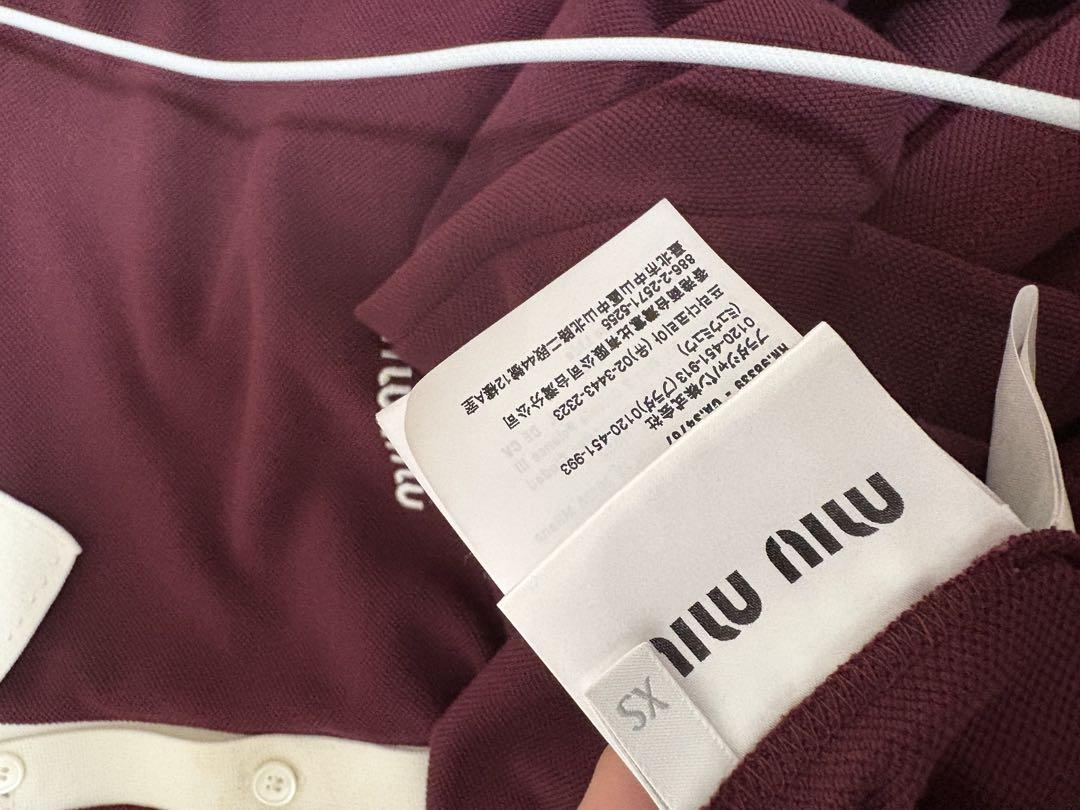 miumiu ポロシャツ　ボルドー miumiu ポロシャツ ボルドー トップス