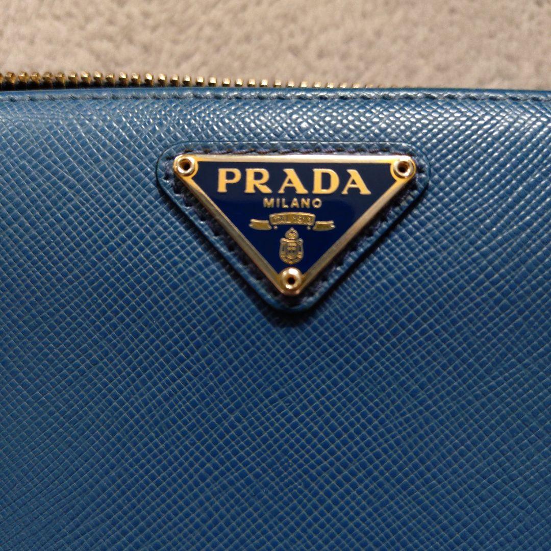 希少品✨ PRADA サフィアーノトライアングル ラウンドファスナー 長財布