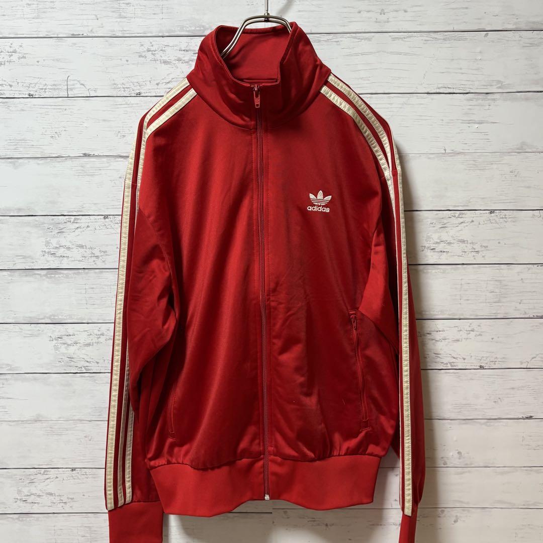 adidas トラックジャケット メンズ XL レッド ジャージ