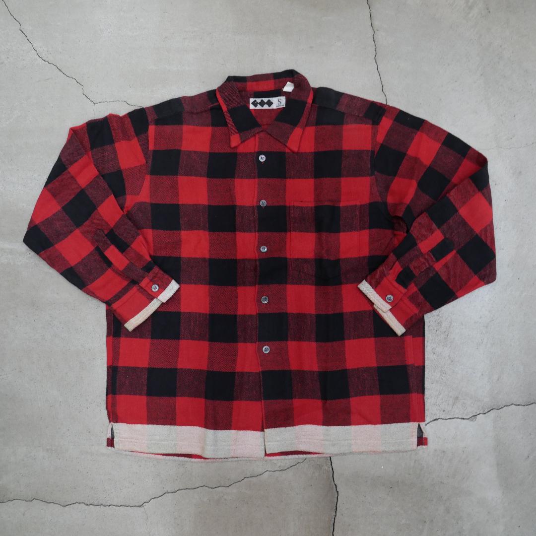 FINESSE フィネス 90年代 ブロックチェックライン長袖ネルシャツ