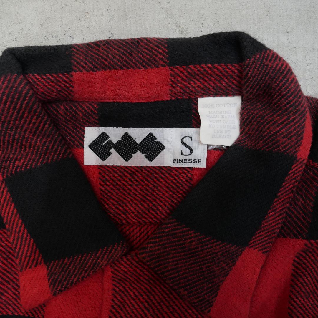 FINESSE フィネス 90年代 ブロックチェックライン長袖ネルシャツ