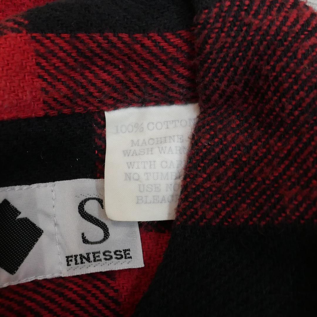 FINESSE フィネス 90年代 ブロックチェックライン長袖ネルシャツ