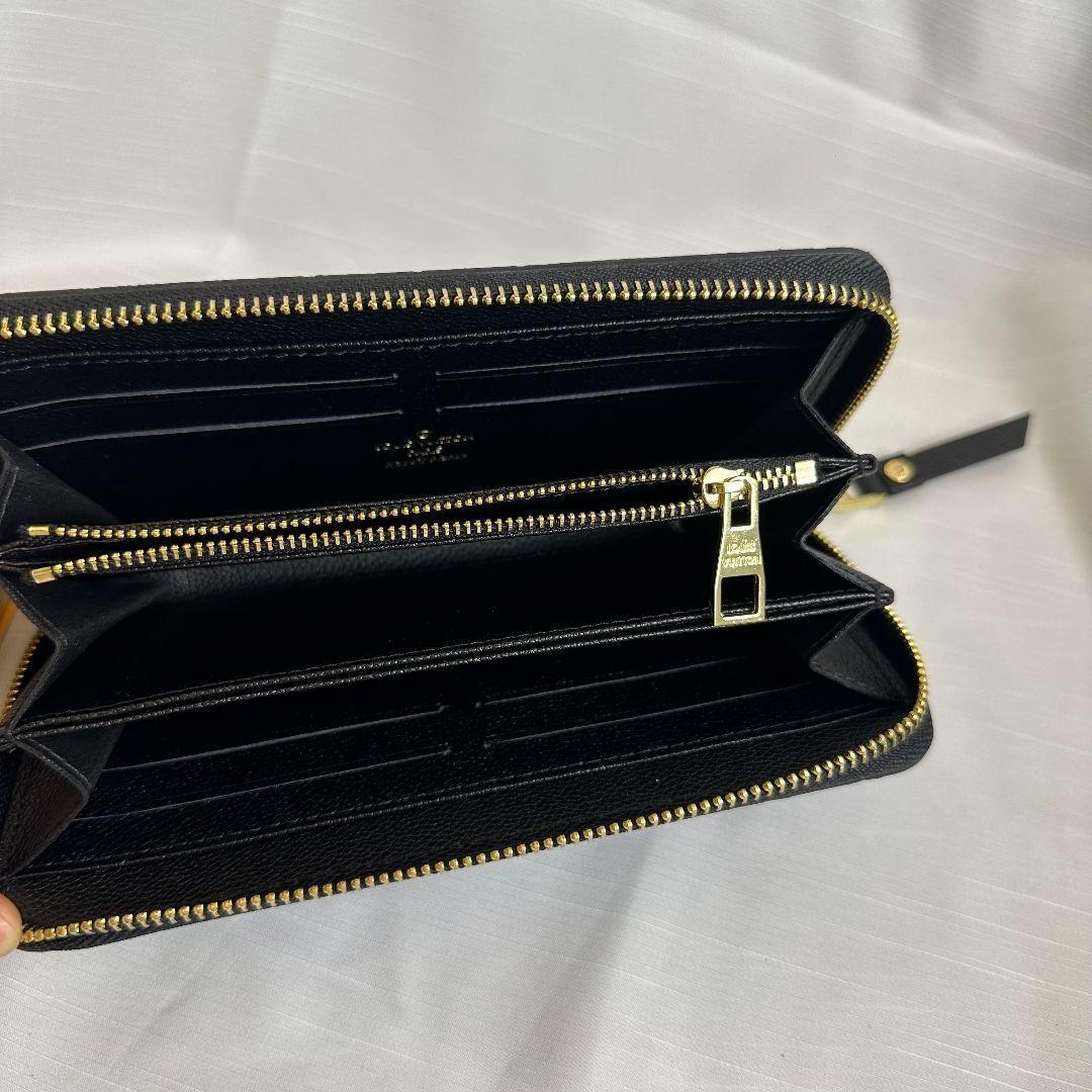 Louis Vuitton ブラックレザー長財布 LOUIS VUITTON ブラックレザー 長財布
