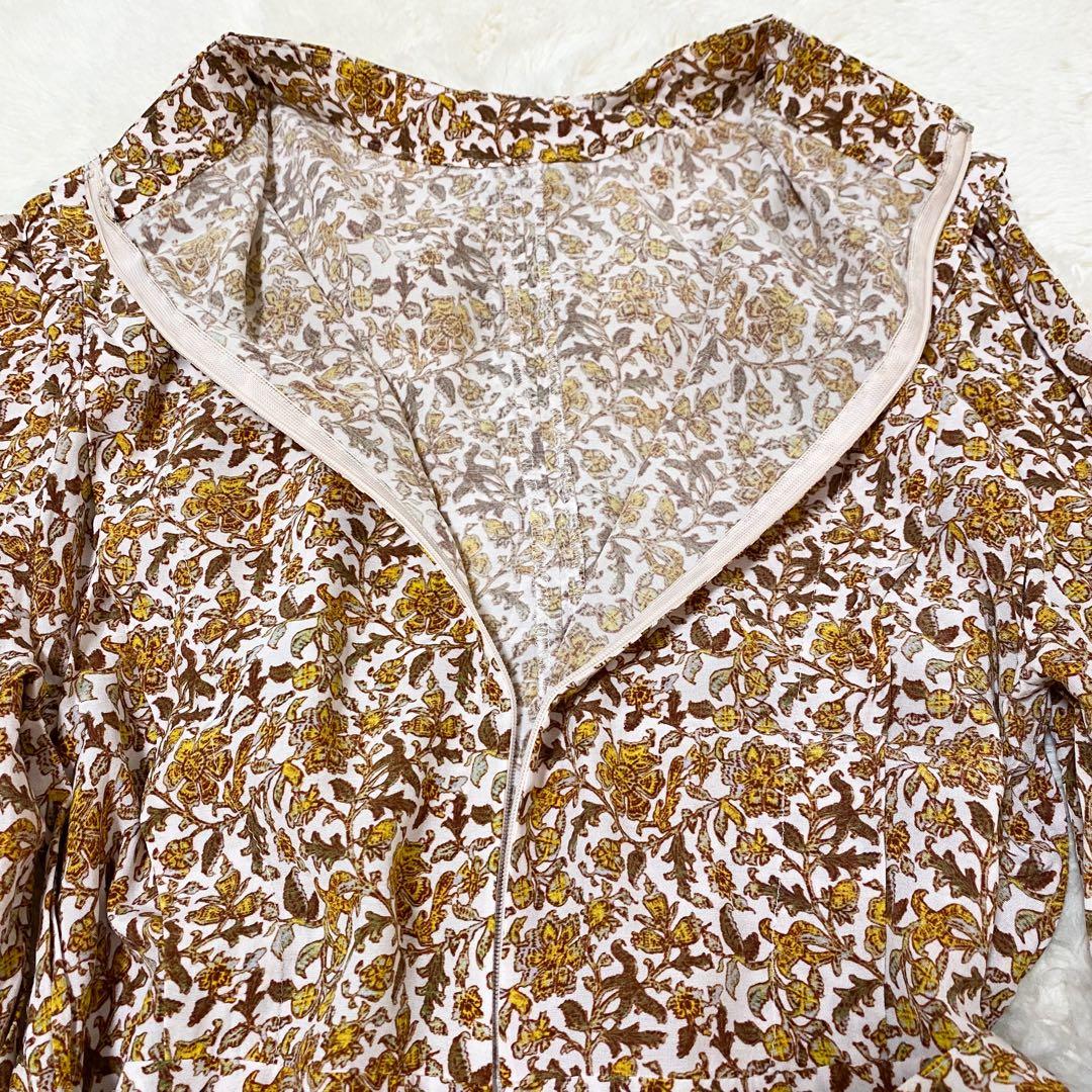 allurevilleアルアバイル イペカプリントワンピース イエロー系 花柄 allurevilleアルアバイル イペカプリントワンピース イエロー系 花柄