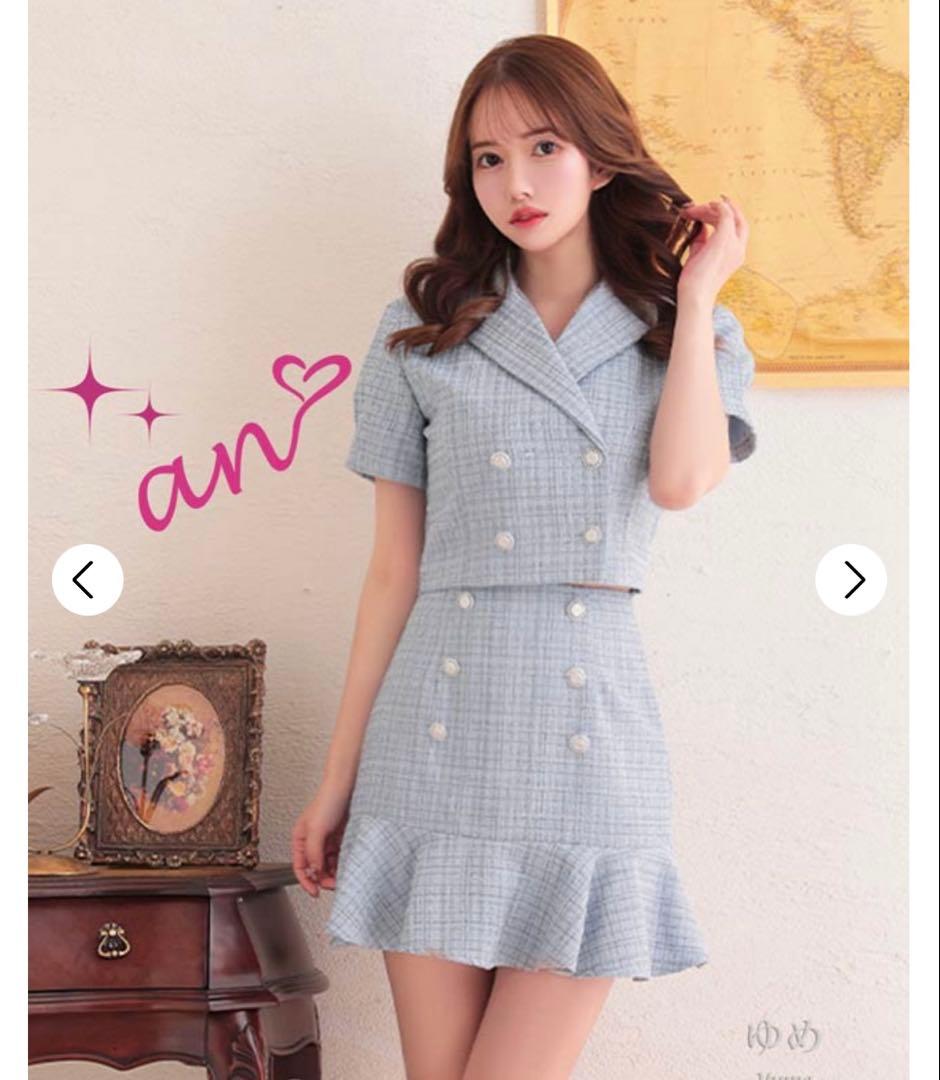 an ツイードドレス