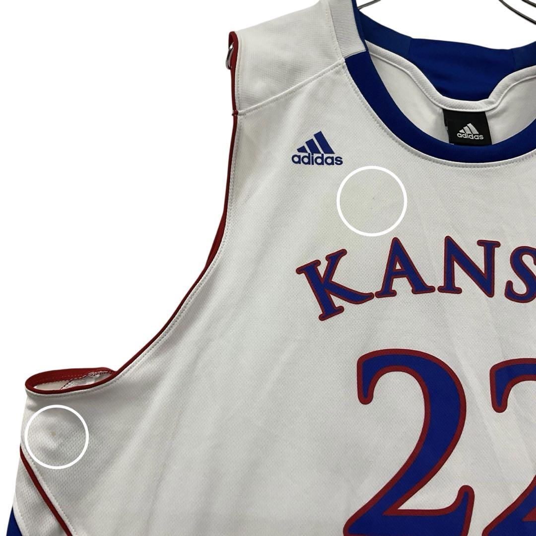 アディダス バスケットボールユニフォーム 2XL NCAAカンザス大学