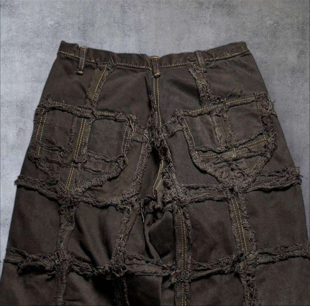 リーバイス　再構築　リメイク　パッチワーク　ワイドカーゴパンツ ブラック