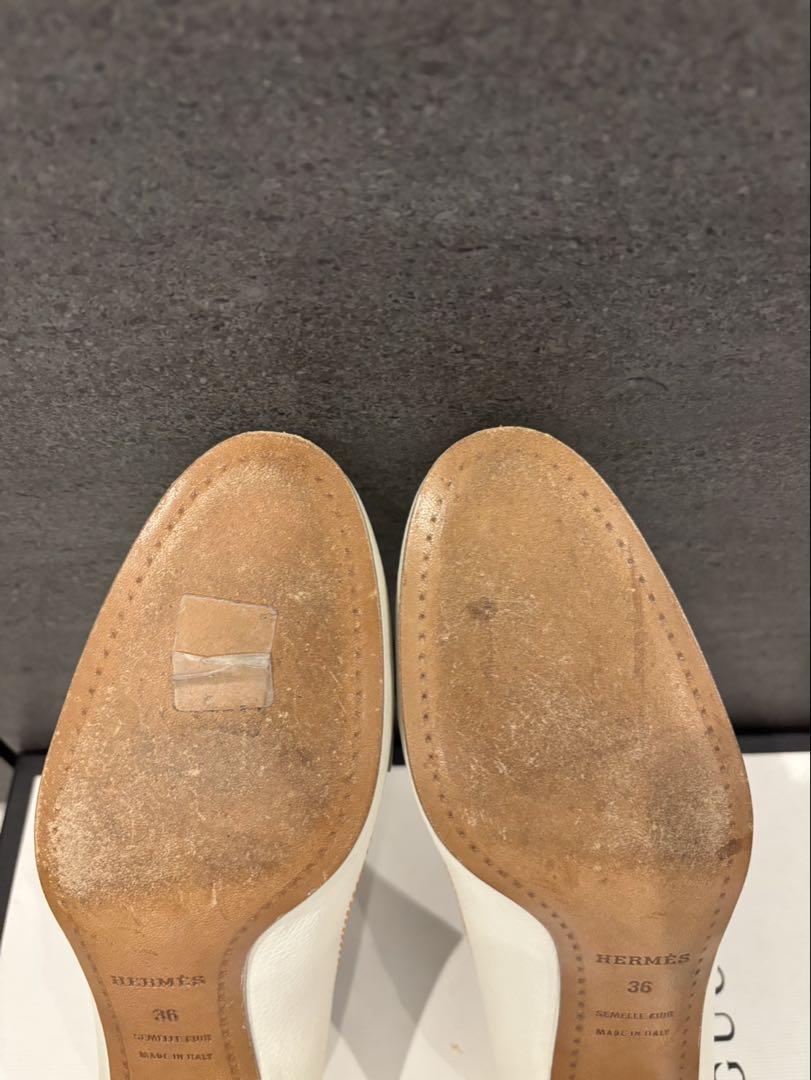 エルメス　HERMES　パンプス　ホワイト　36