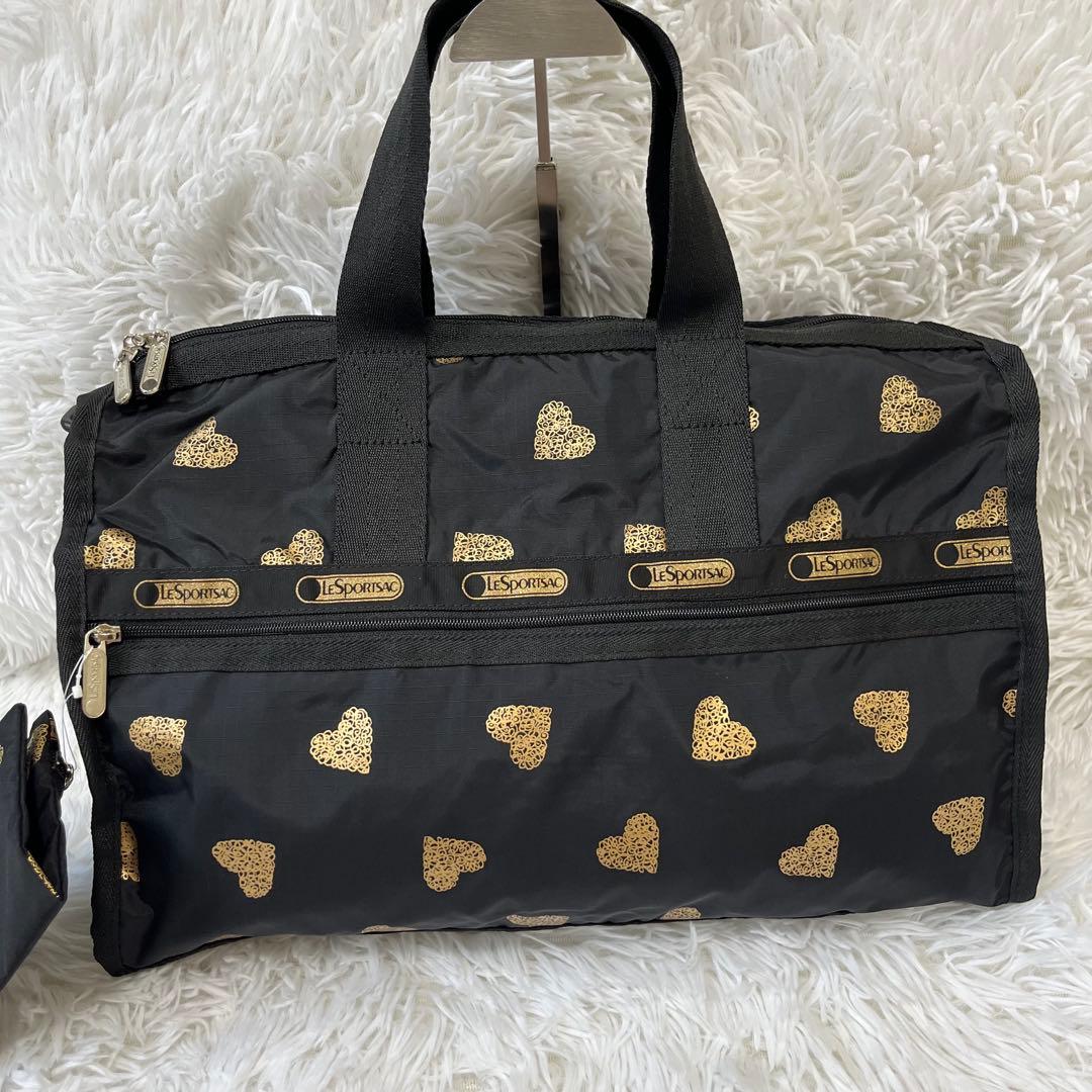 希少✨レスポートサック 大容量 2way ボストンバッグ ゴールド ハート 新品 希少✨レスポートサック 大容量 2way ボストンバッグ ゴールド ハート 新品