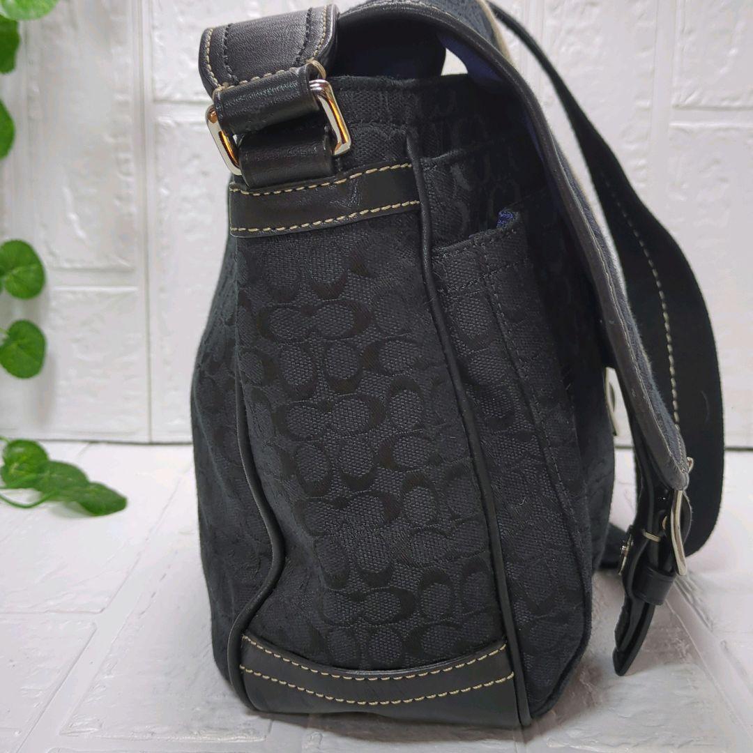 COACH　コーチ　メッセンジャーバッグ　シグネチャー　BLACK