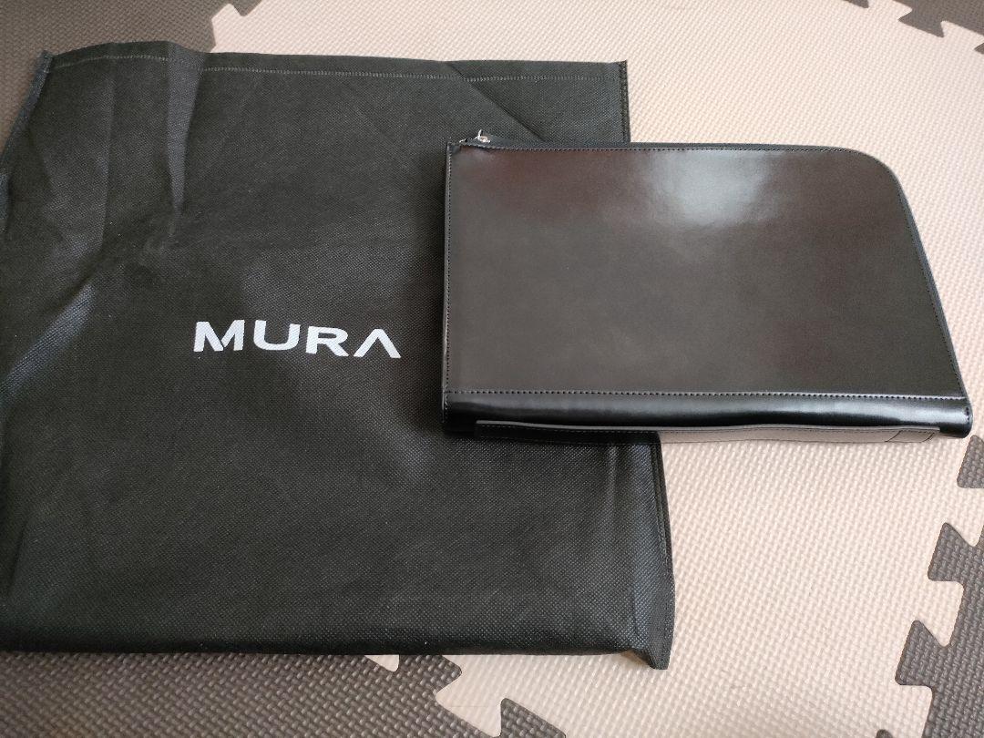 開封済み未使用品　MURA 黒 レザー クラッチバッグ