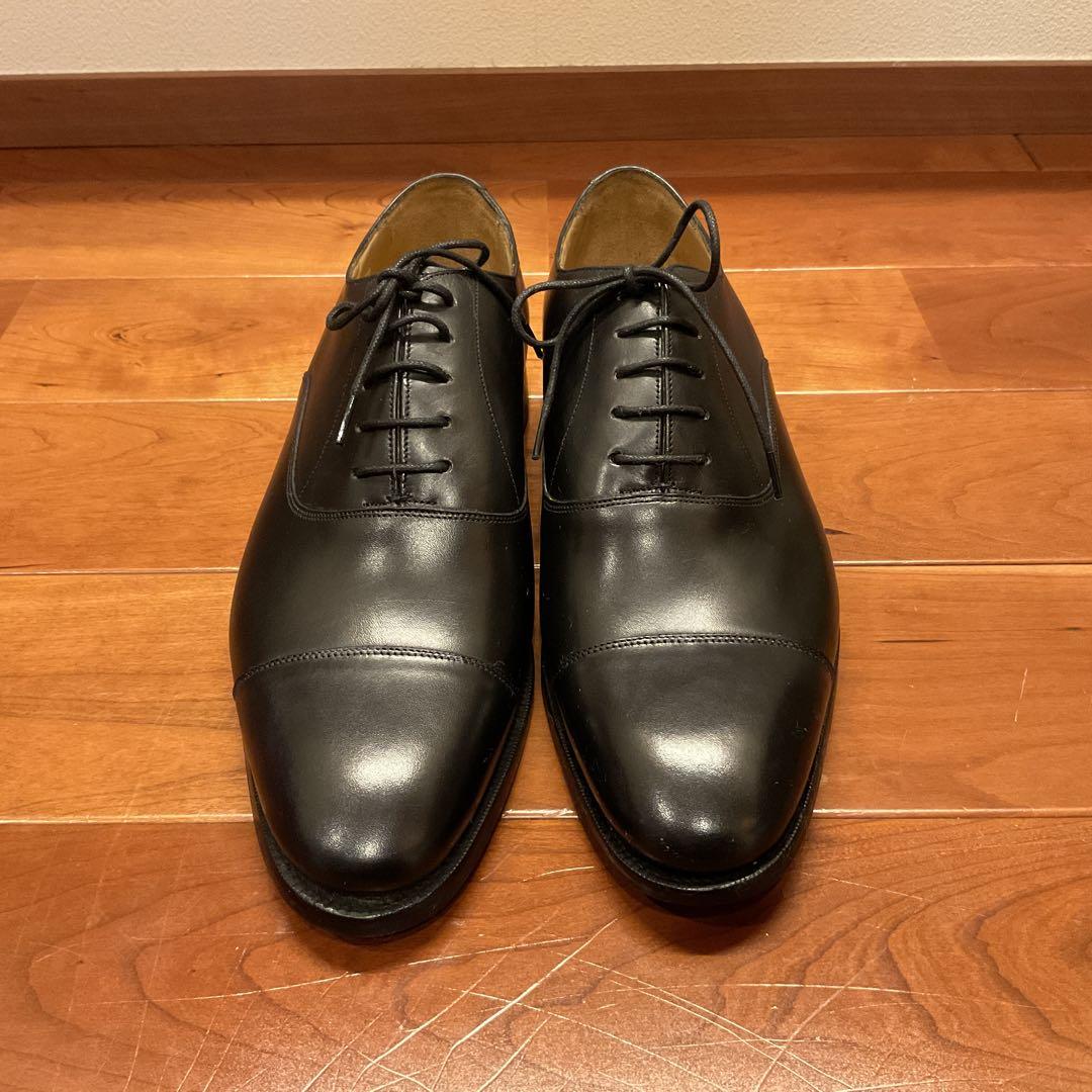 新品★ALEJANDRO メンズ黒ドレスシューズ 8 紐革靴 ストレートチップ
