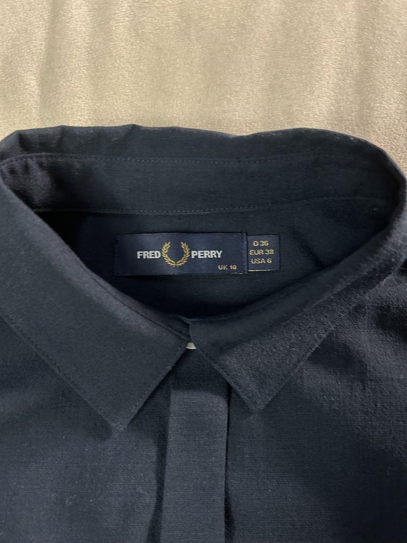 FRED PERRY ネイビー 半袖シャツ