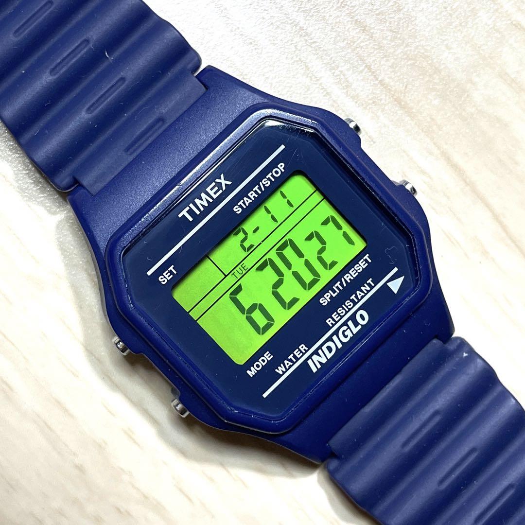 TIMEX INDIGLO BLUE 腕時計