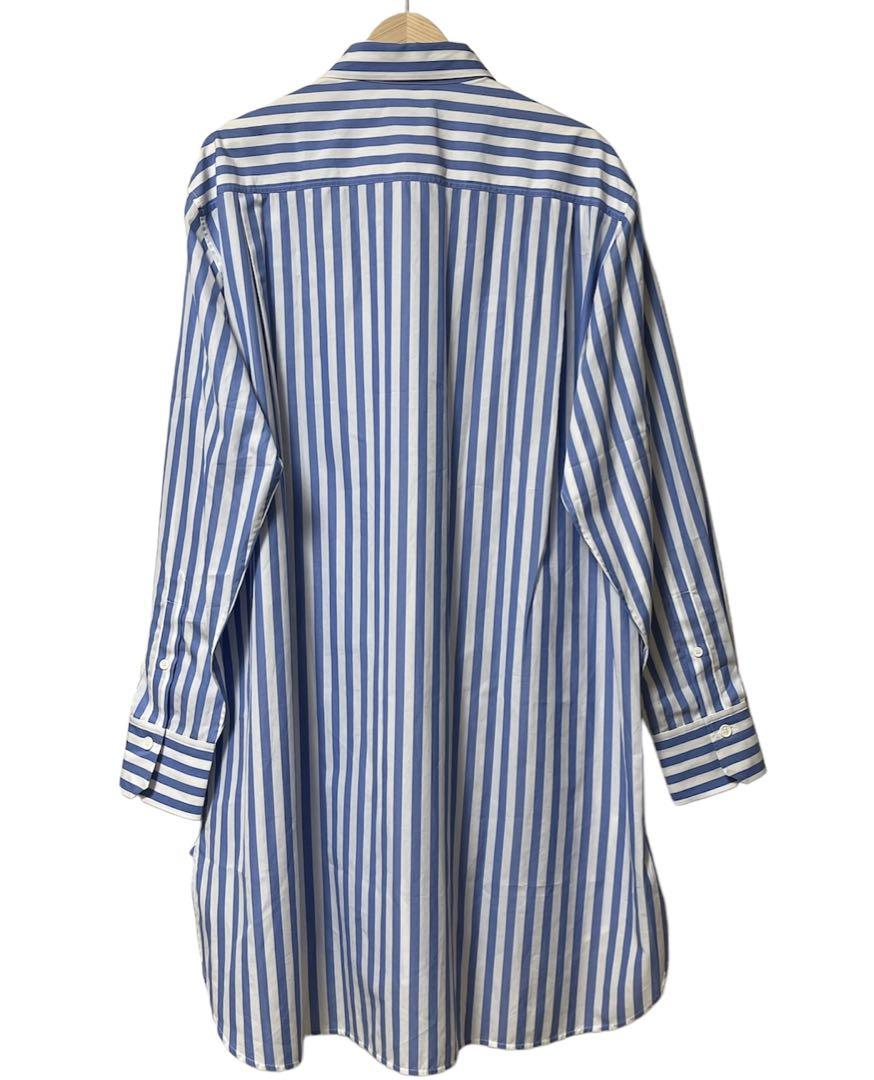 お気にいる 極美品 セリーヌ ロングシャツ シャツワンピース ストライプ トップス