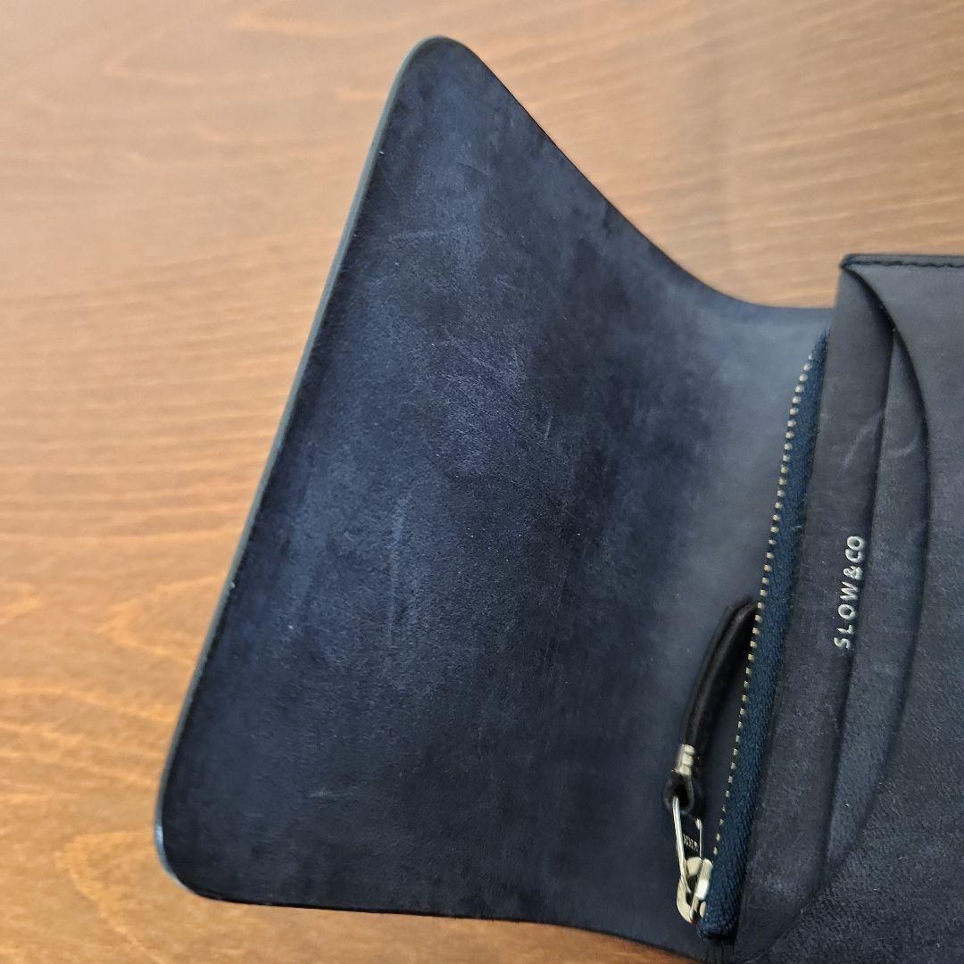 SLOW&CO コードバンcordovan mini wallet ネイビー