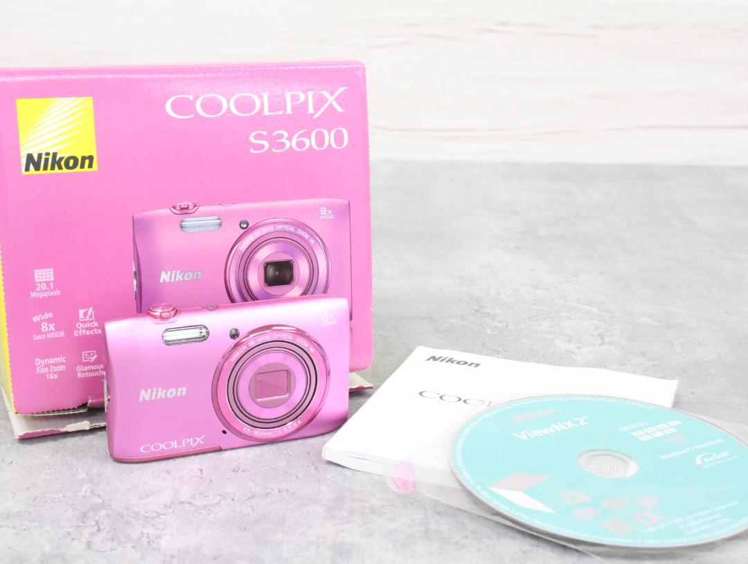 ▲ニコン COOLPIX S3600 通電OK コンパクトデジタルカメラ