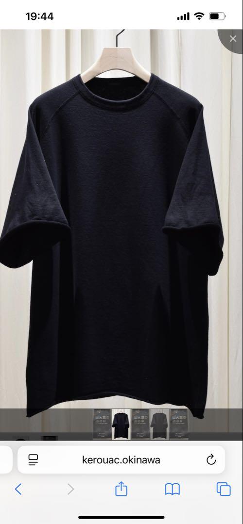 も*ん様 25SS comoli コモリ LWコットン裏毛 半袖クルー ブラック