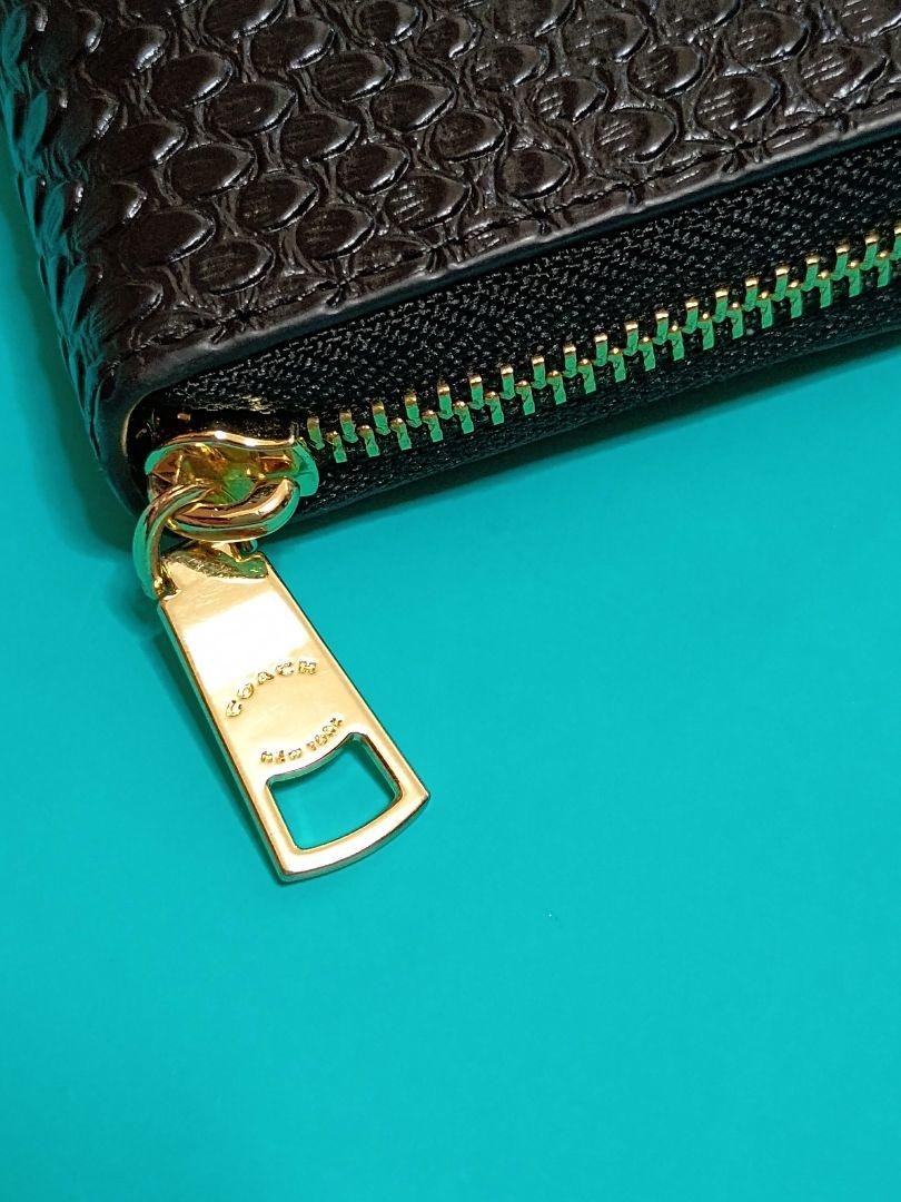 超格安一点 COACH エンボスドスネーク メルカリ - ブラック レザー長財布 小物