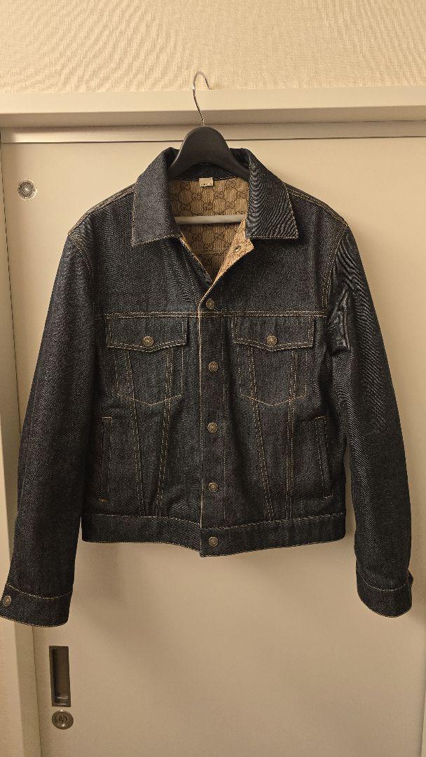 人気アイテム‼️GUCCI GGパターン デニムジャケット　46サイズ