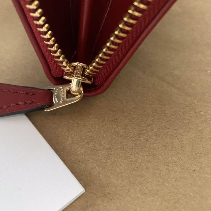 完売カラー 長財布 トゥルーレッド 赤色 ブラウン B03jt-m57611338311 新品 COACH コーチ 通販HOT