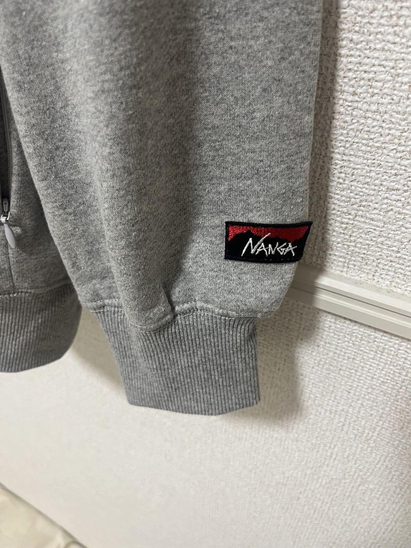 未使用 NANGA グレー トレーナー 日本サイズ L BOX LOGO