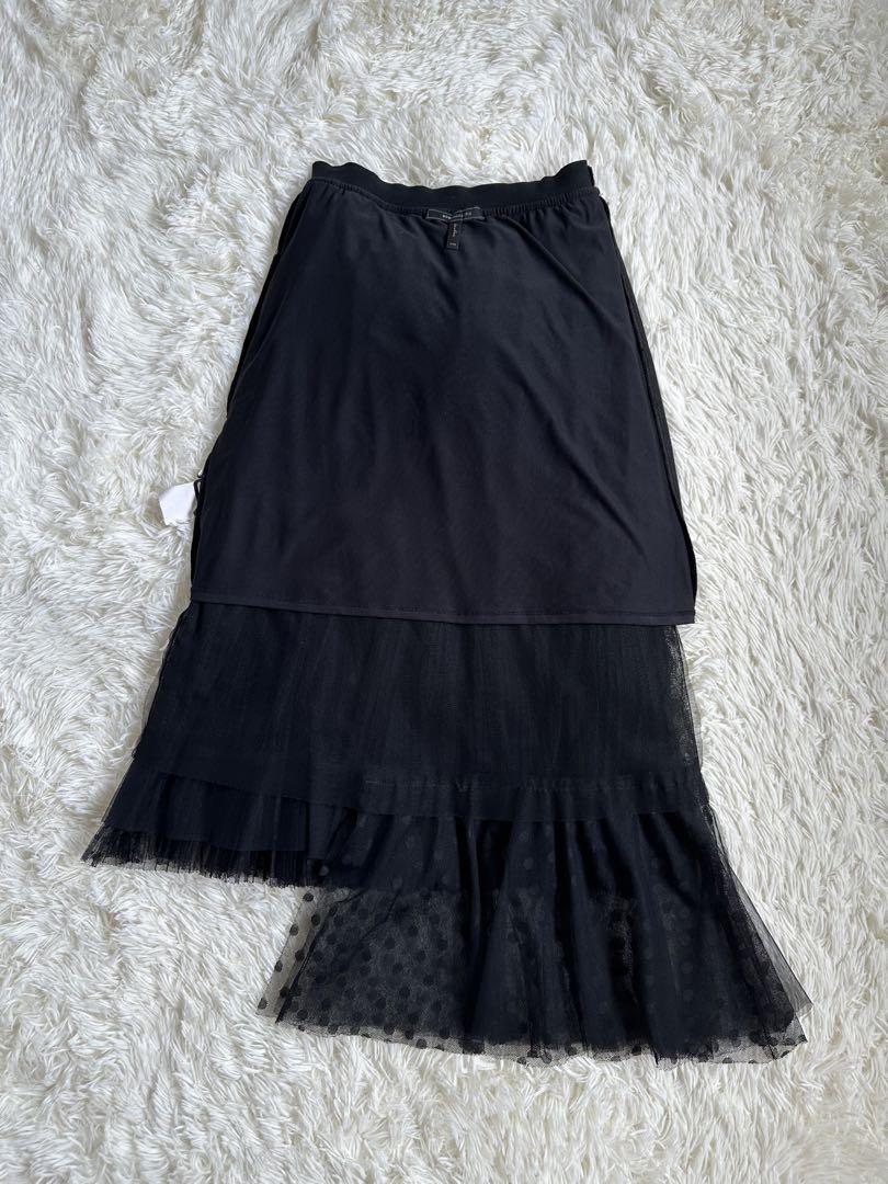 ◆送料・関税無料◆BCBGMAXAZRIA ティアード チュールスカート 着用2回♡美品】BCBG MAXAZRIA♡ティアードチュールロングスカート