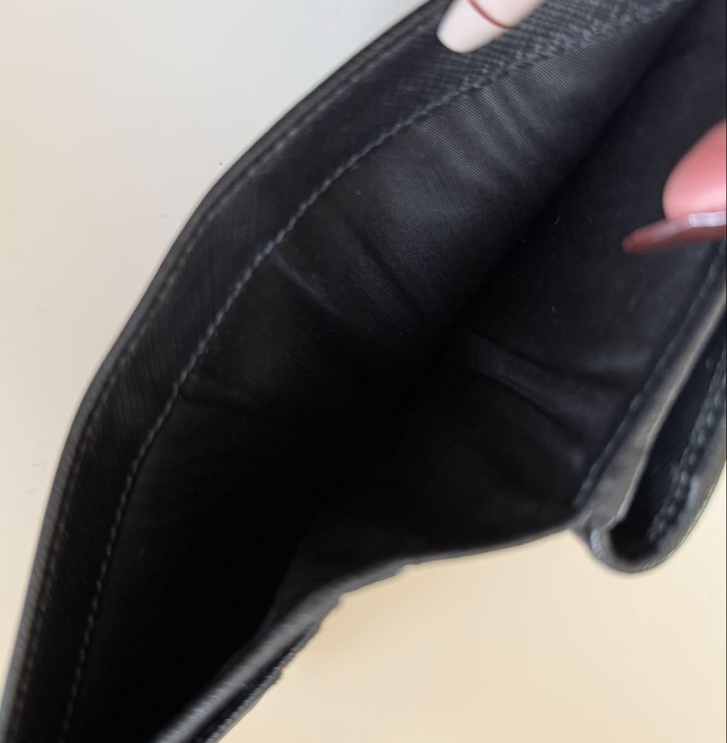 PRADA プラダ 二つ折り財布 黒