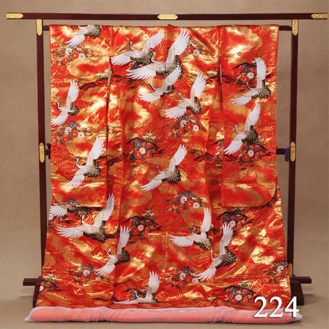 色打掛 鶴の刺繍 赤 224 - メルカリ