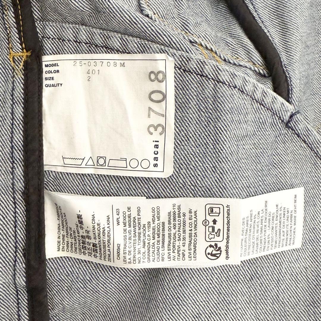 ジャケット・アウター 2 Levi's sacai Men's Denim Jacket BLUE