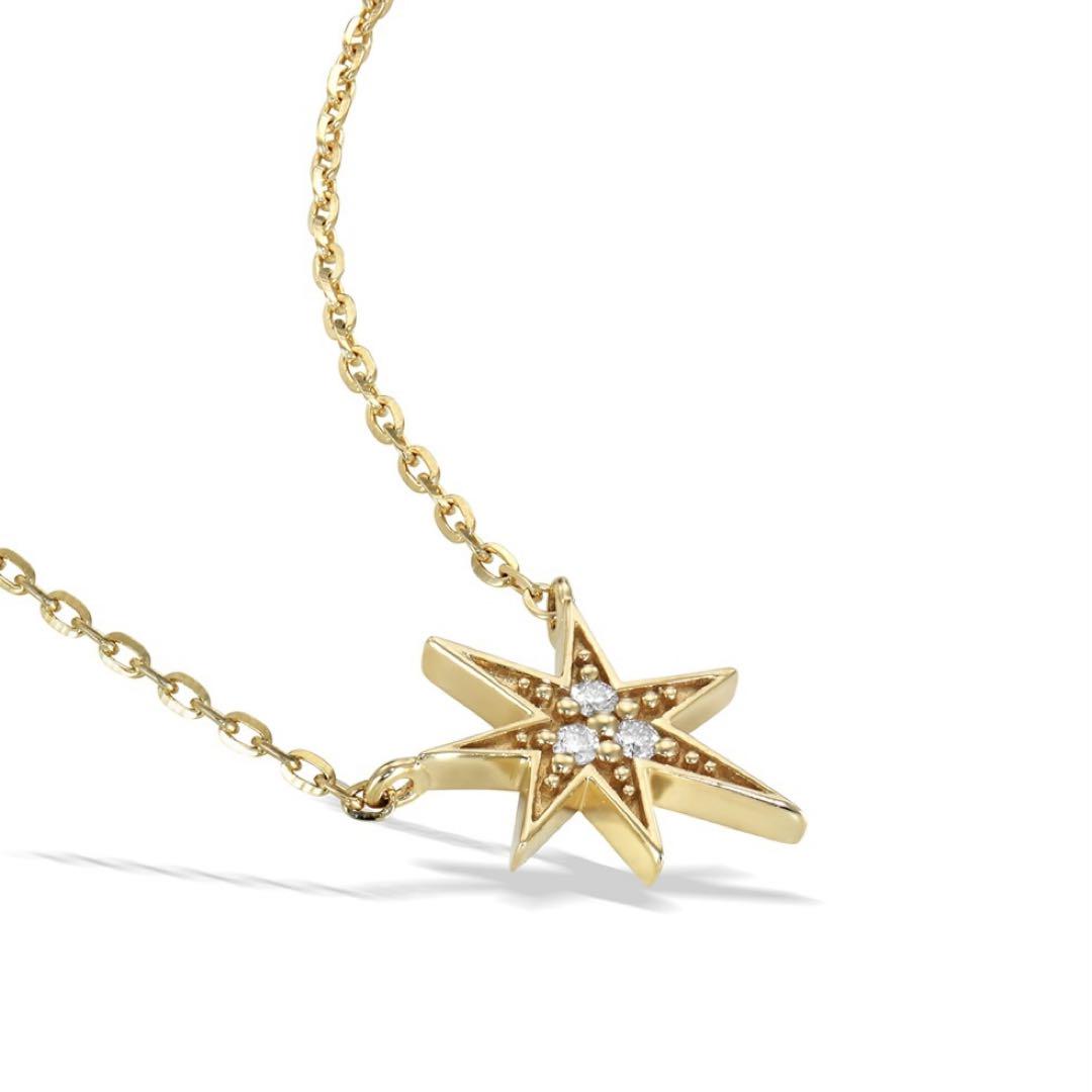◇限定品◇ 美品 STAR JEWELRY K10 星 ダイヤモンドネックレス