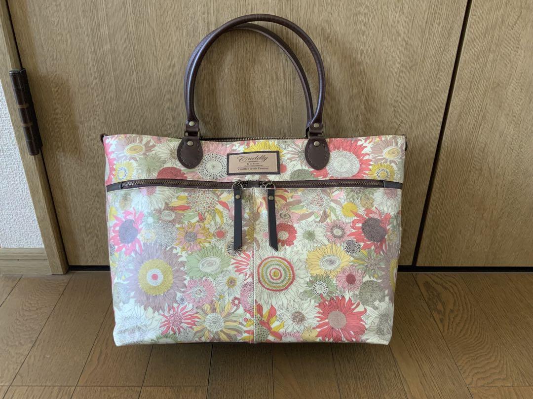 【美品】3／10迄の出品　ハンドメイド　リバティ　トートバッグ