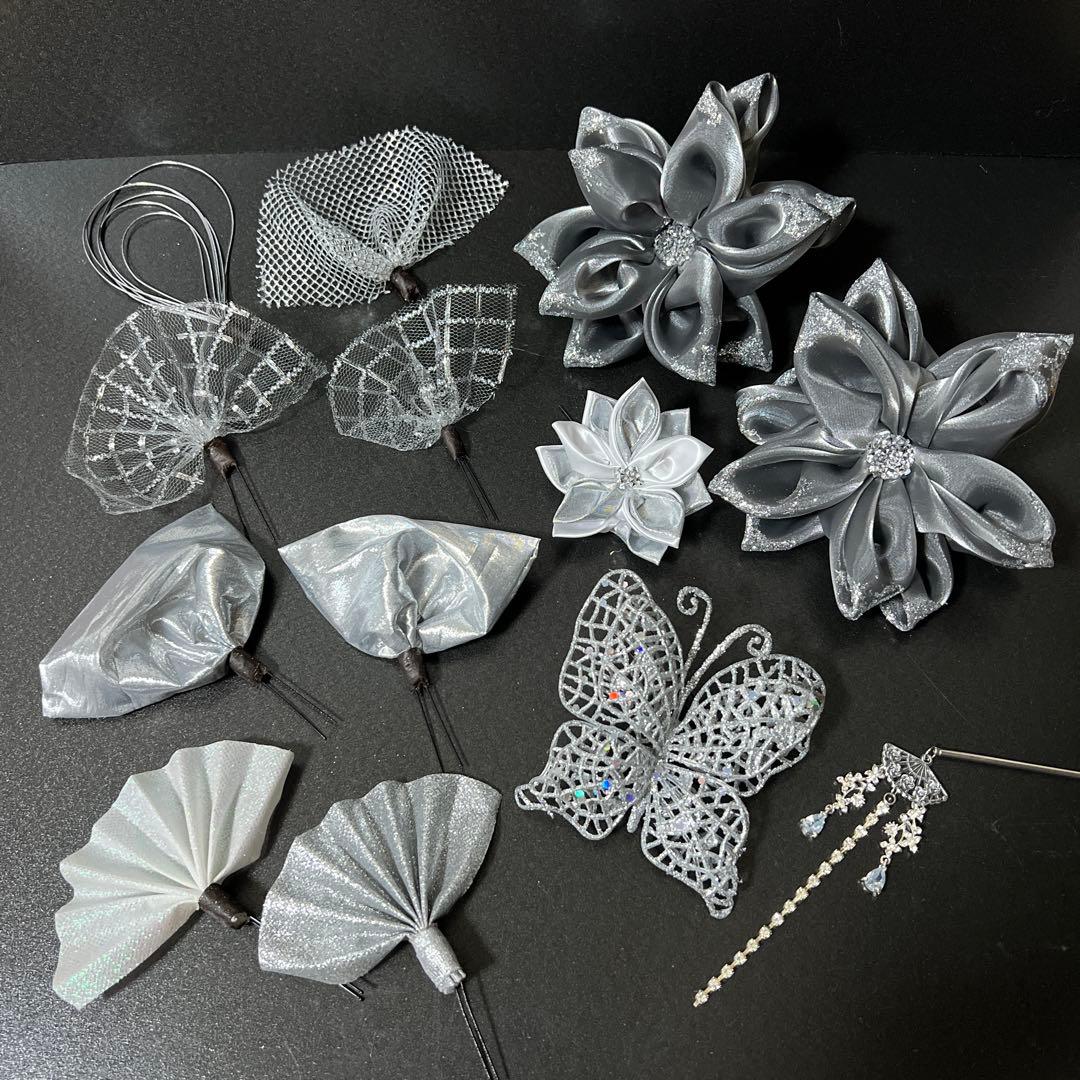 髪飾り・簪・成人式・結婚式・つまみ細工・豪華・ド派手・振袖・花魁・キラキラ・蝶 髪飾り・簪・成人式・結婚式・つまみ細工・豪華・ド派手・振袖・花魁・キラキラ・蝶