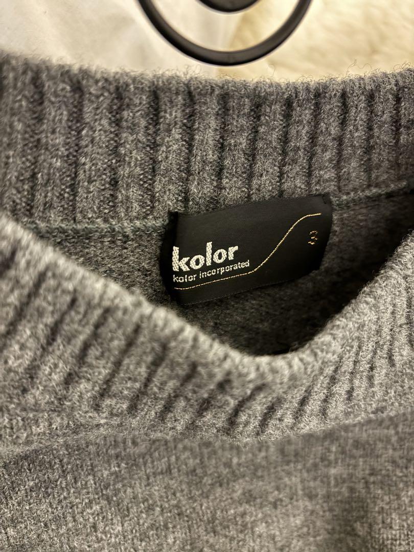 即発送】kolor カラー カシミアウールメルトン ドッキング コート