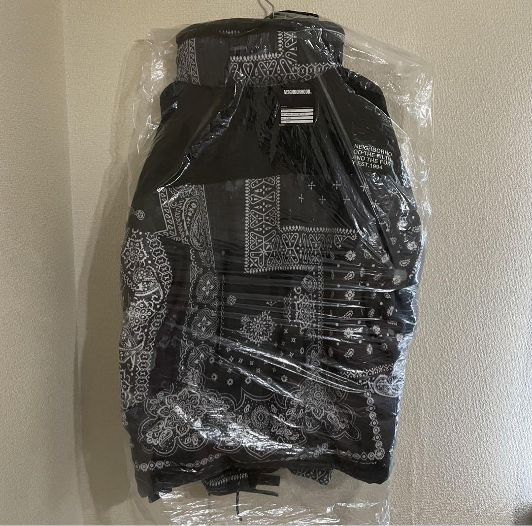 新品 ネイバーフッド バンダナ ダウン ダウンジャケット XL 黒 ブラック