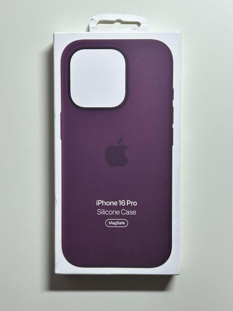 【新品】純正 iPhone 16 Pro シリコンケース・プラム①