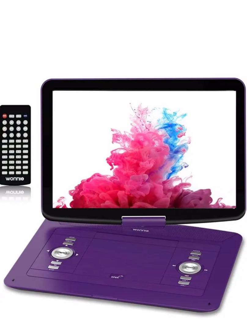 ポータブルdvdプレーヤー 15.6インチ5000mAhバッテリー内蔵