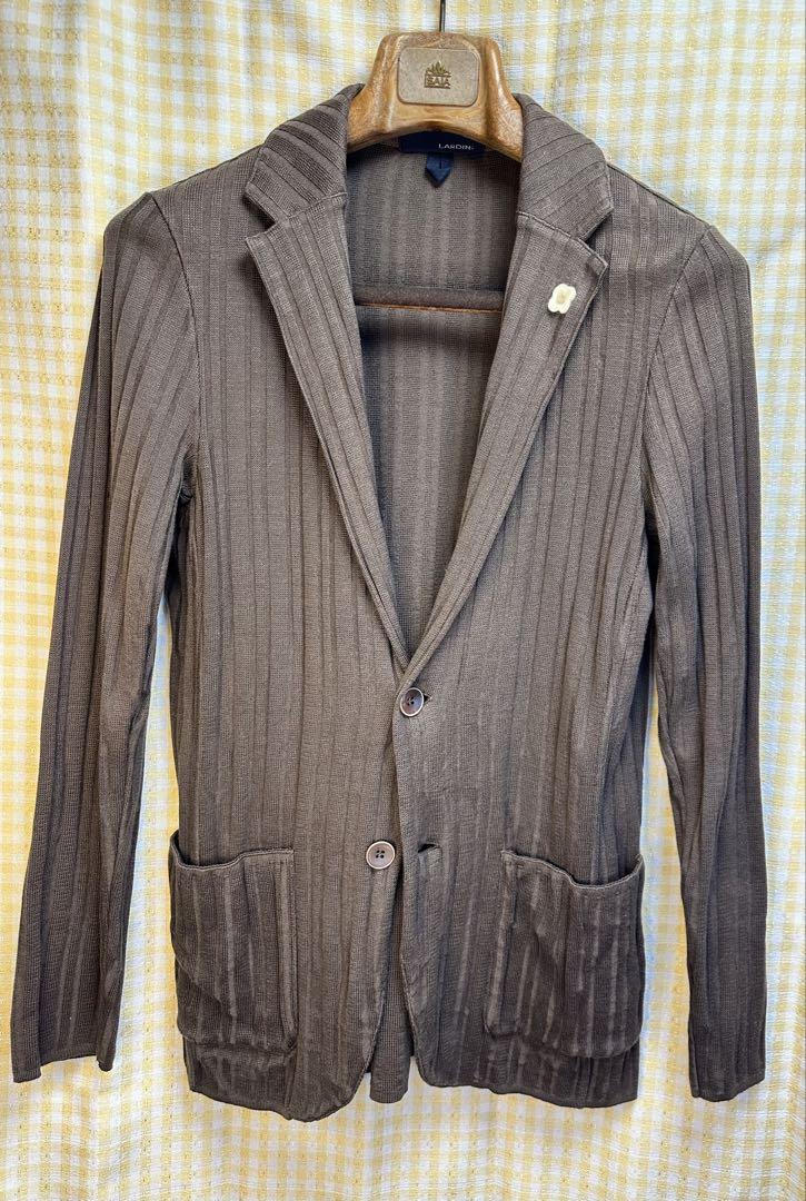 風*船様 ⭐️LARDINI ラルディーニ　ワイドリブニットコットンジャケット